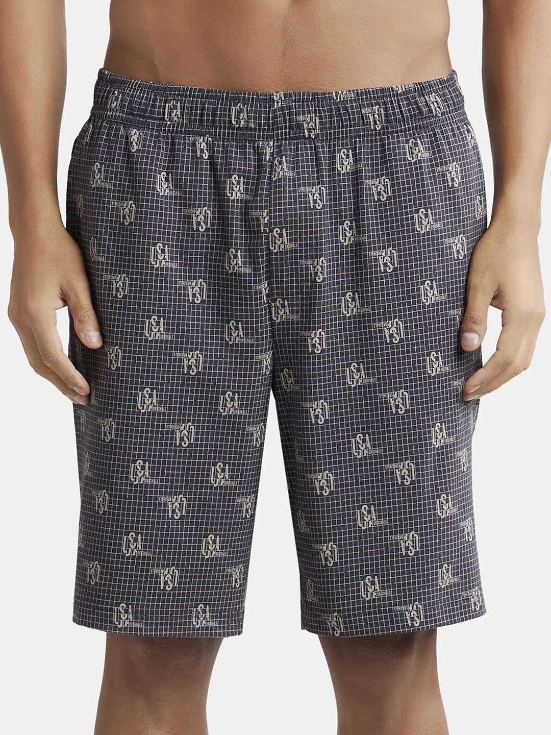 

Jockey Super Combed Cotton Stretch Regular Fit Shorts-RM01, Grey