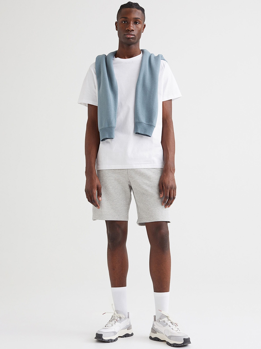 

H&M Men Grey Regular Fit Sweatshirt Shorts