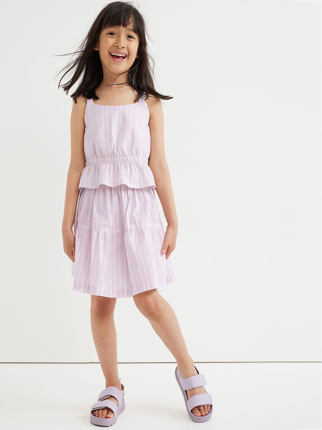 

H&M Girls Mauve 2-piece Cotton Poplin Set