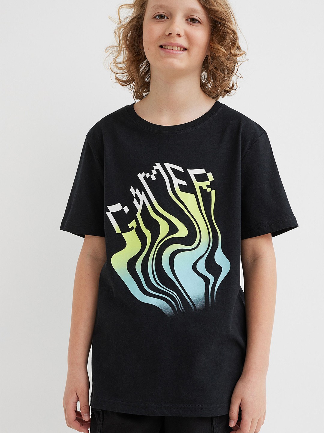 

H&M Black Cotton Jersey T-Shirt