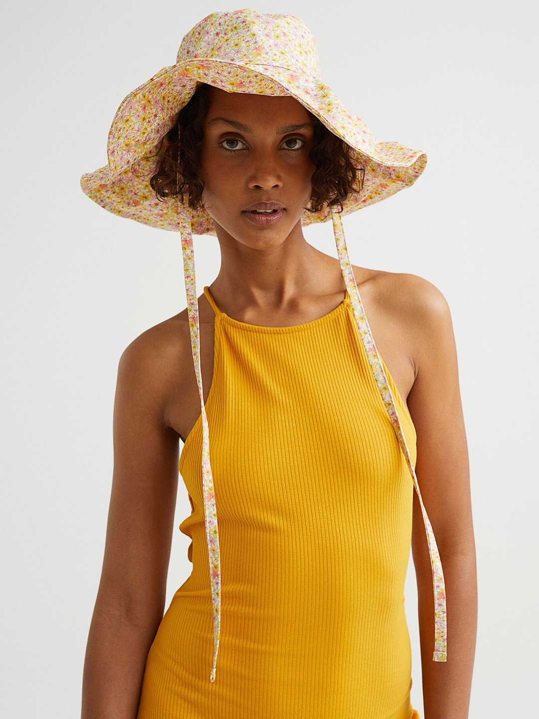 

H&M Women Yellow Cotton Twill Sun Hat