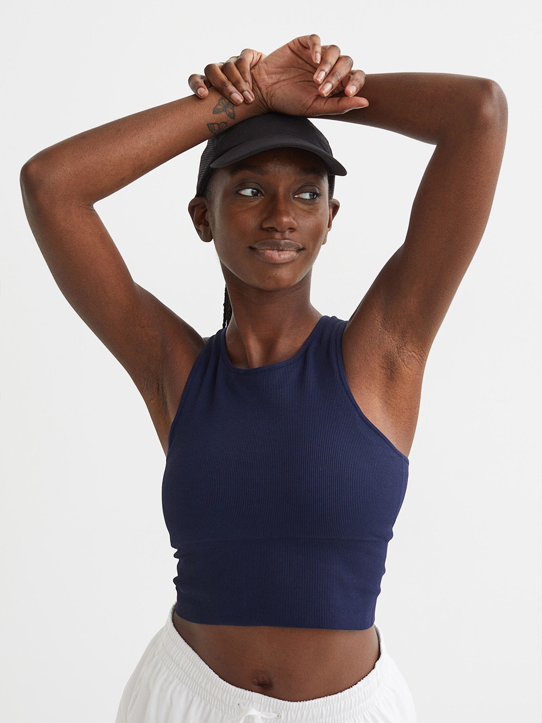 

H&M Blue Solid Seamless Sports Bralette