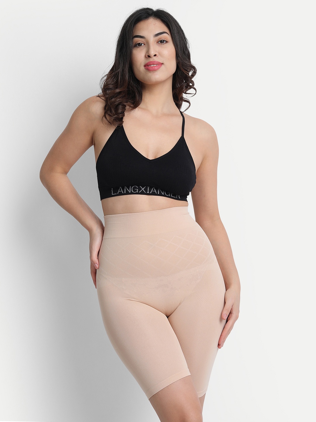

DEALSEVEN FASHION Women Beige Tummy & Thigh Shapewear