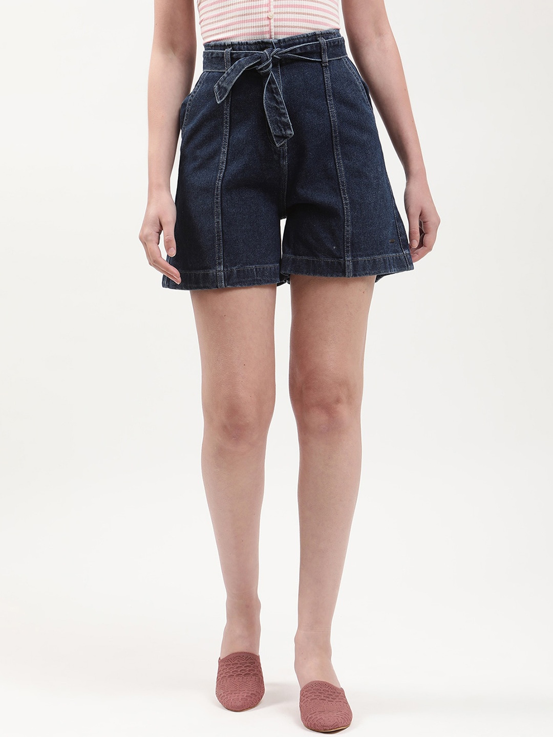 

ELLE Women Blue Denim Shorts