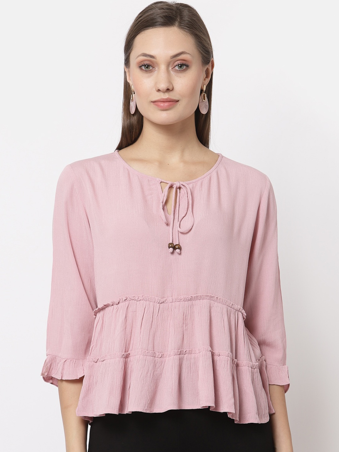 

Gipsy Pink Women Tie-Up Neck Top