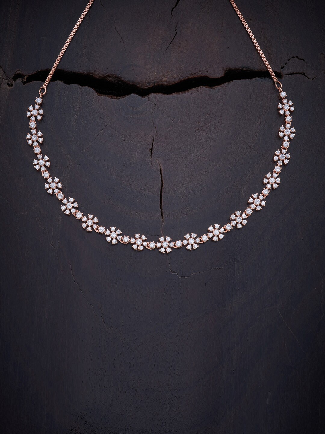 

Kushal's Fashion Jewellery Rose Gold-Plated & White Cubic Zirconia Chain