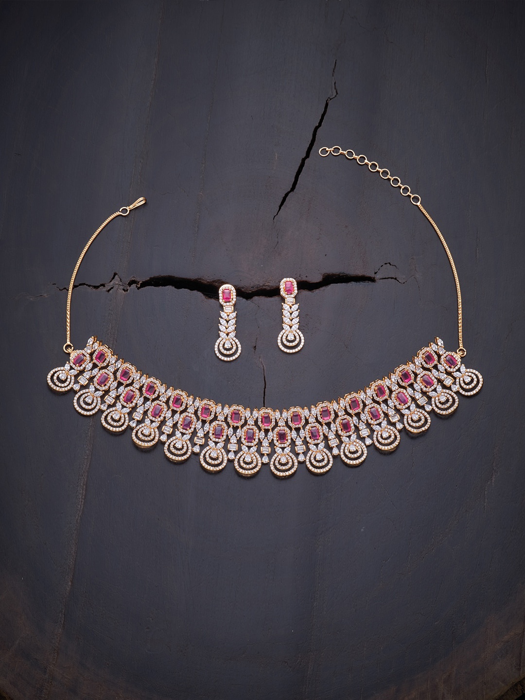 

Kushal's Fashion Jewellery Red & White Gold-Plated Necklace