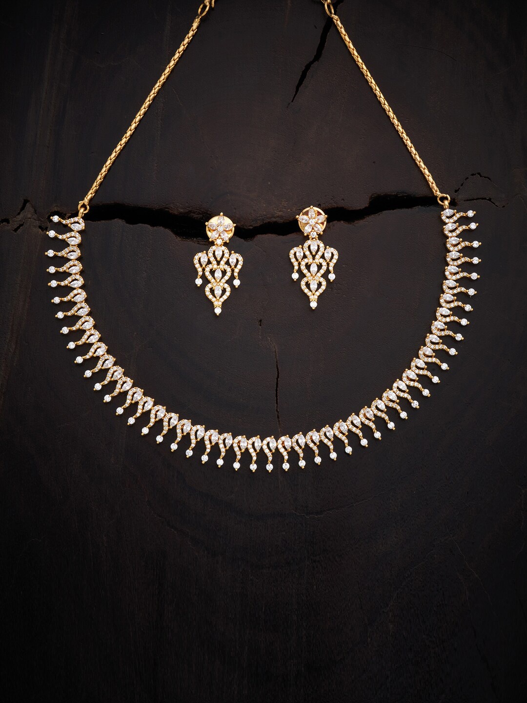 

Kushal's Fashion Jewellery White Gold-Plated Jewellery Set