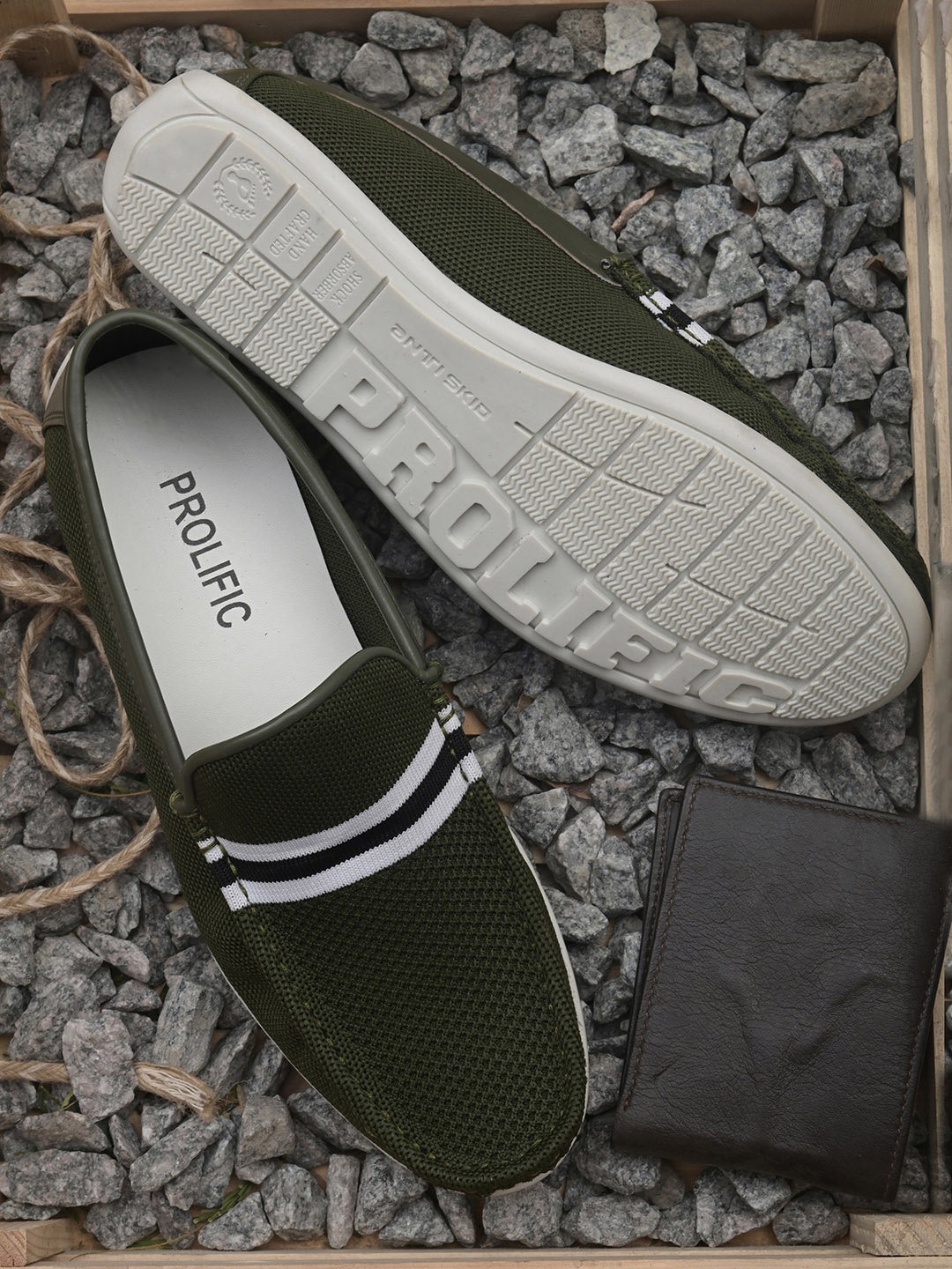 

Prolific Men Green Perforations Loafers