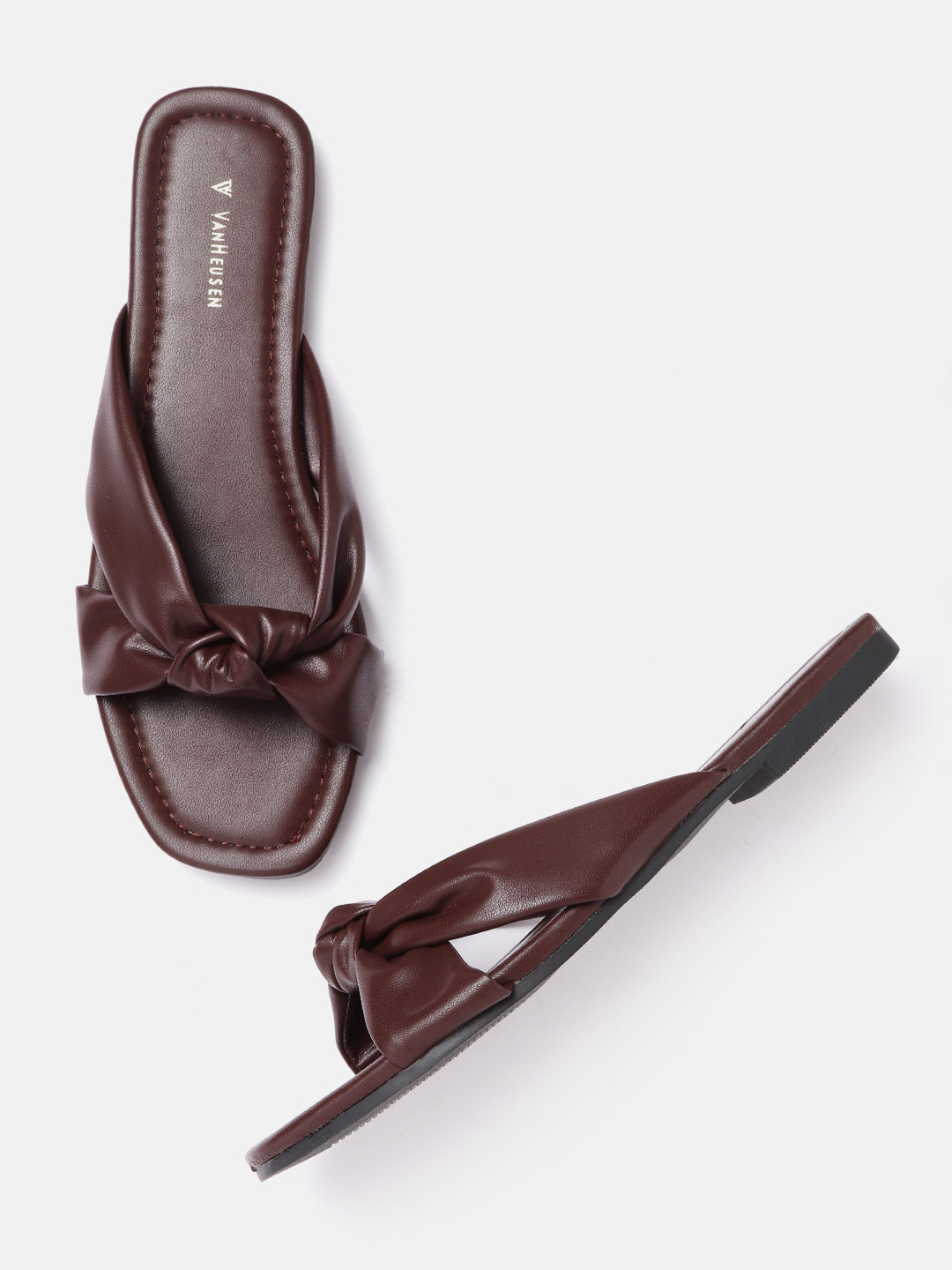 

Van Heusen Woman Burgundy Open Toe Flats