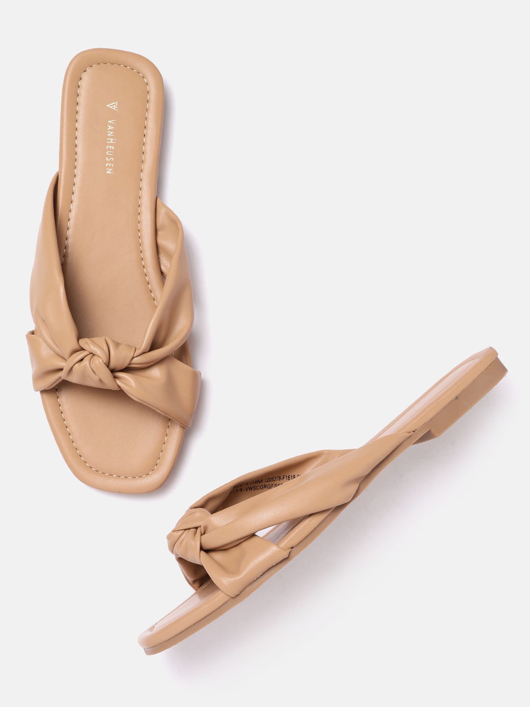 

Van Heusen Woman Beige Open Toe Flats