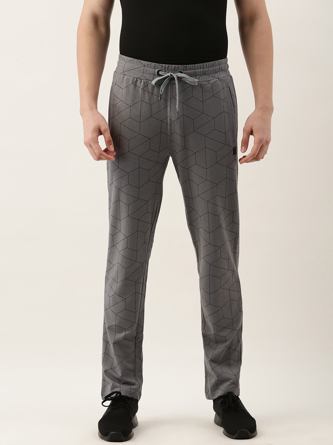 

Sweet Dreams Men Grey Melange Printed Track Pants