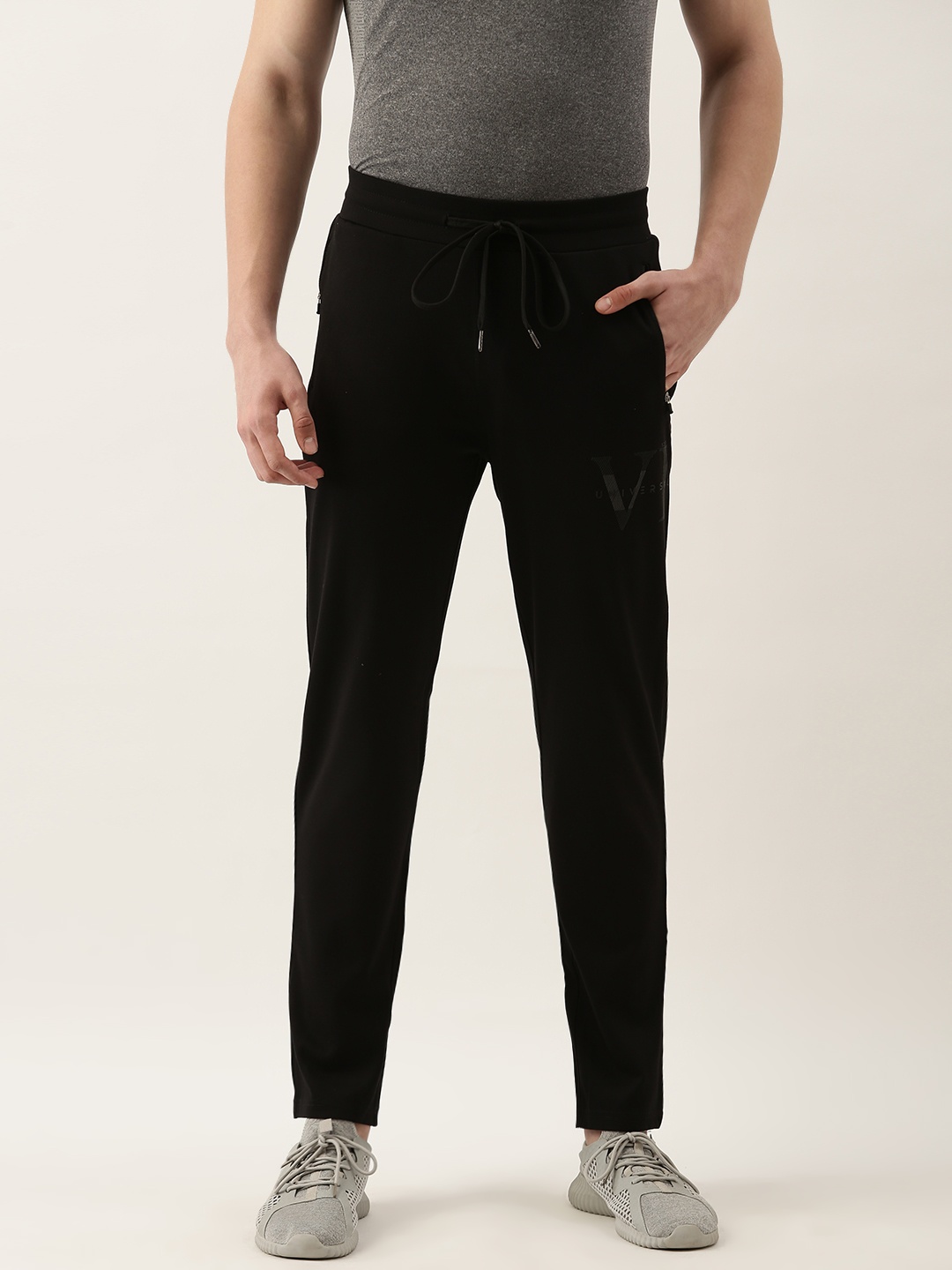 

Sweet Dreams Men Black Solid Track Pants