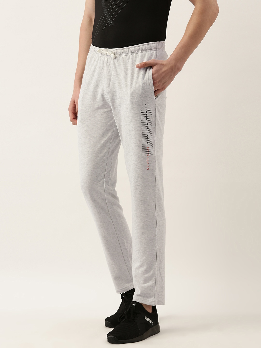 

Sweet Dreams Mens Off-White Solid Slim Fit Track Pants