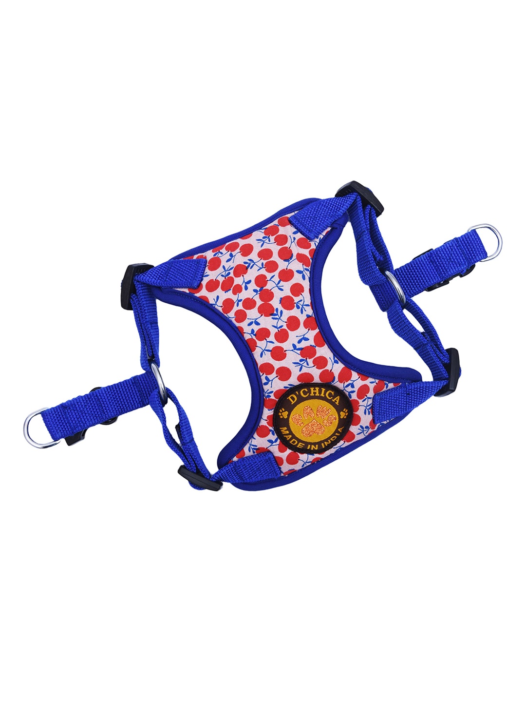 

Dchica Paws Blue Self-Design Dog Harness With Safety Buckles