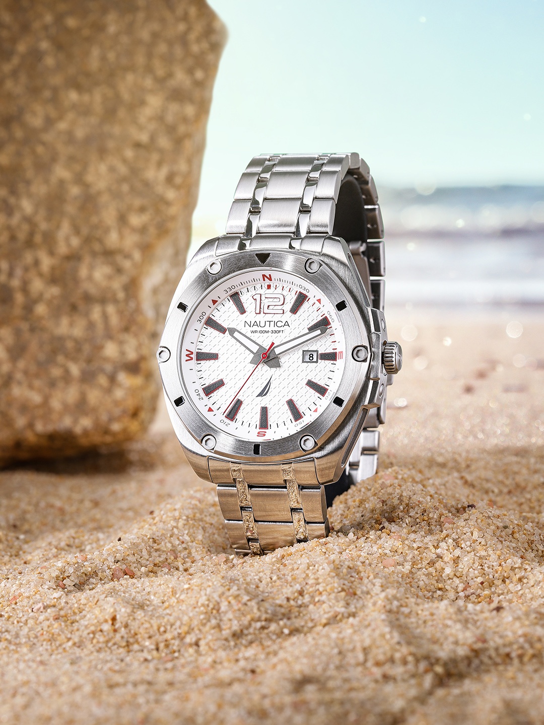 

Nautica Men White Patterned Analogue Watch NAPTCS221