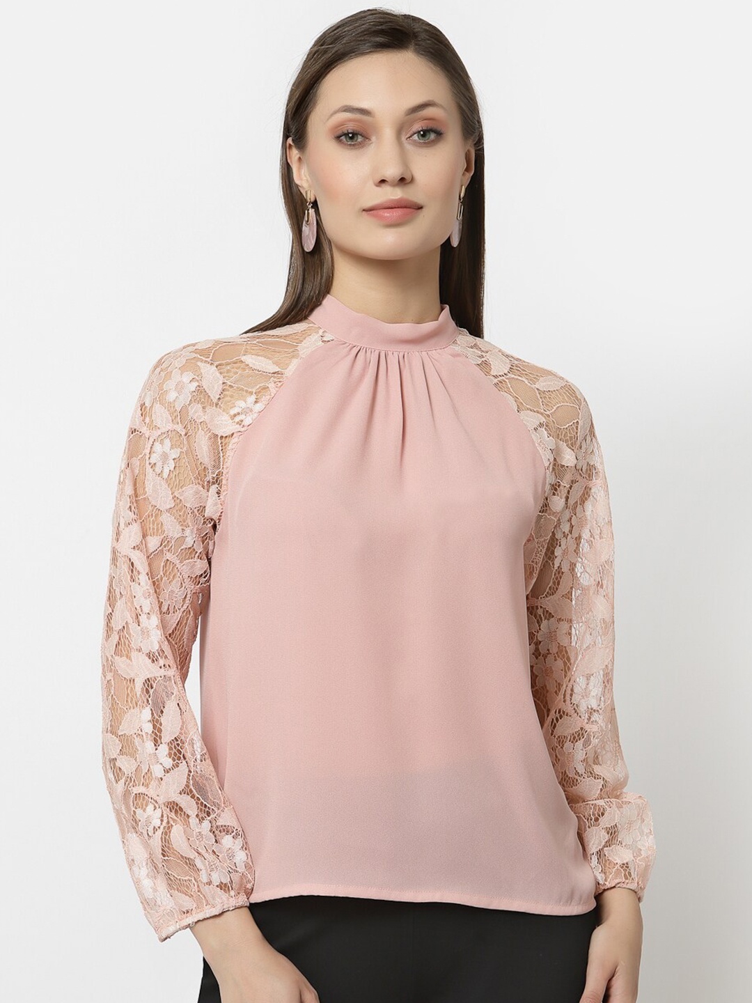 

Gipsy Pink Extended Sleeves Knitted Top
