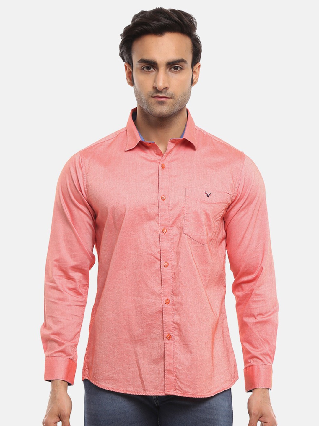 

V-Mart Men Peach-Coloured Casual Shirt