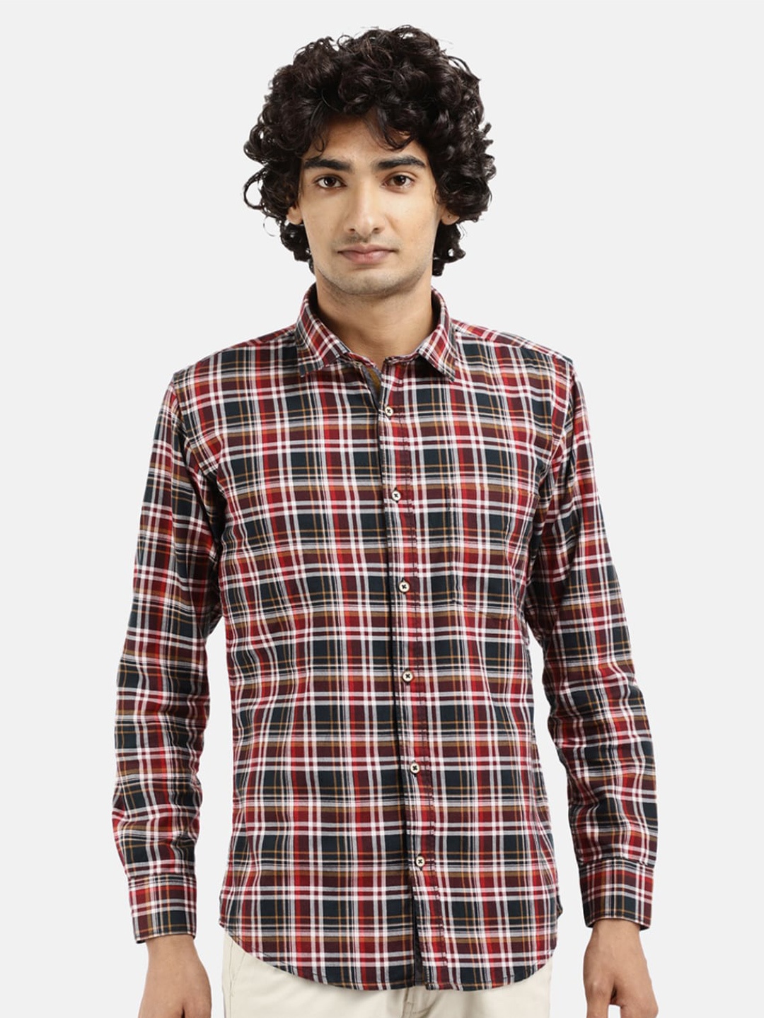 

V-Mart Men Green Tartan Checked Casual Shirt