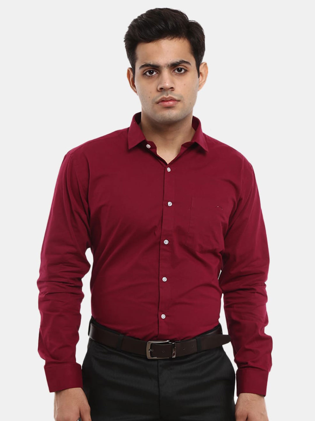 

V-Mart Men Maroon Formal Shirt