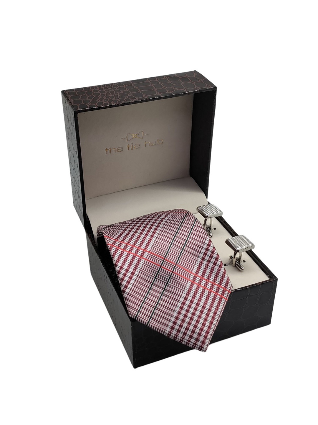 

The Tie Hub Men Maroon Striped Broad Tie