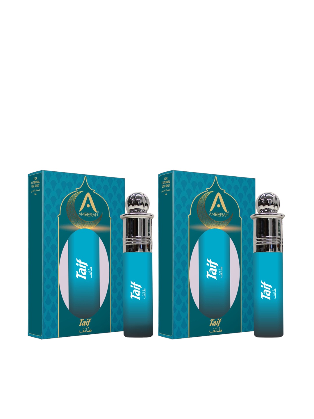 

St. John Set of 2 Attar Taif Floral Oud Perfume - 8 ml Each, Blue