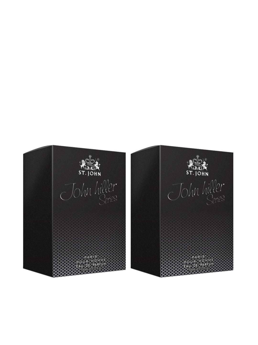 

St. John Men Set of 2 John Hiller Series Paris Eau De Parfum - 100 ml Each, Black