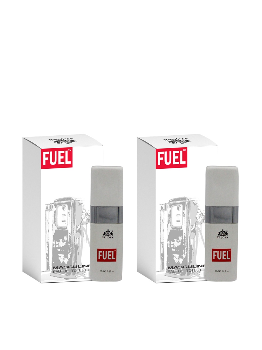 

St. John Men Set of 2 Fuel Masculine Eau De Toilette - 30 ml Each, White