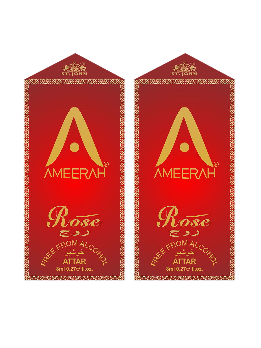 

St. John Set of 2 Ameerah Rose Attar - 8 ml Each, Red
