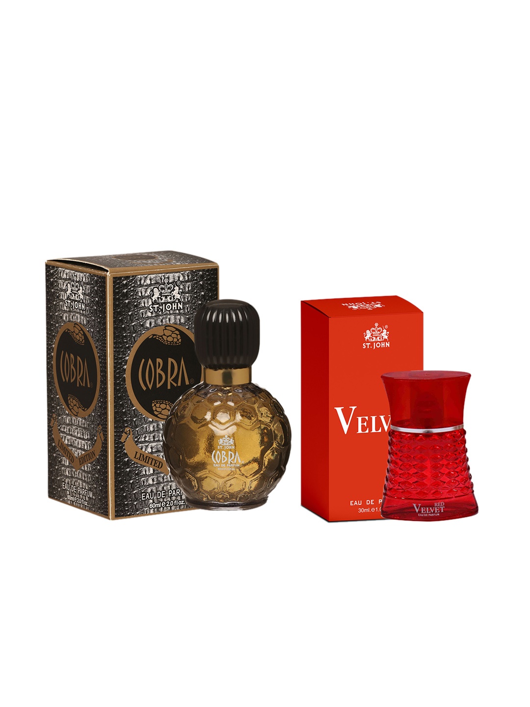 

St. John Set of Cobra & Red Velvet Eau De Parfums, Black