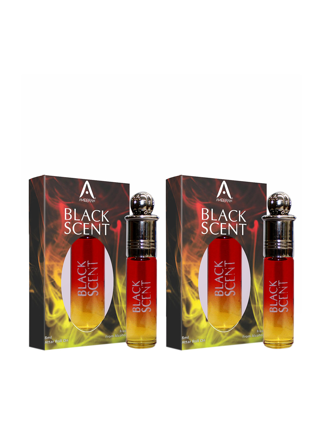 

St. John Set of 2 Black Scent Attar Roll Ons - 8 ml Each, Red