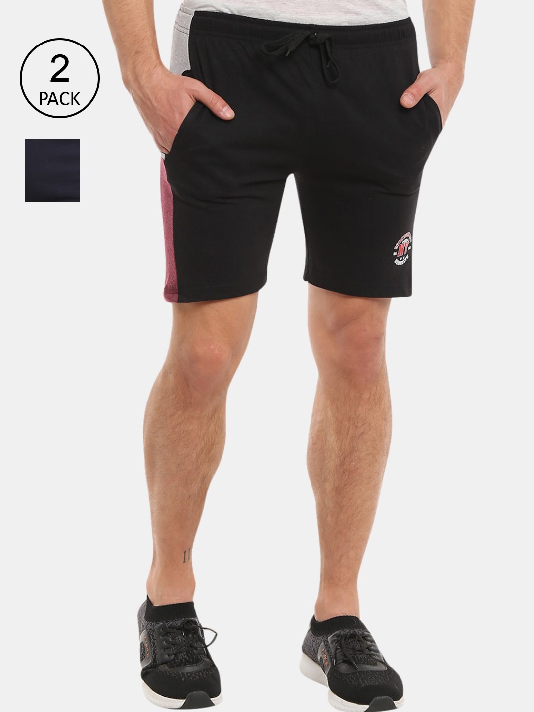 

V-Mart Men Black Sports Shorts