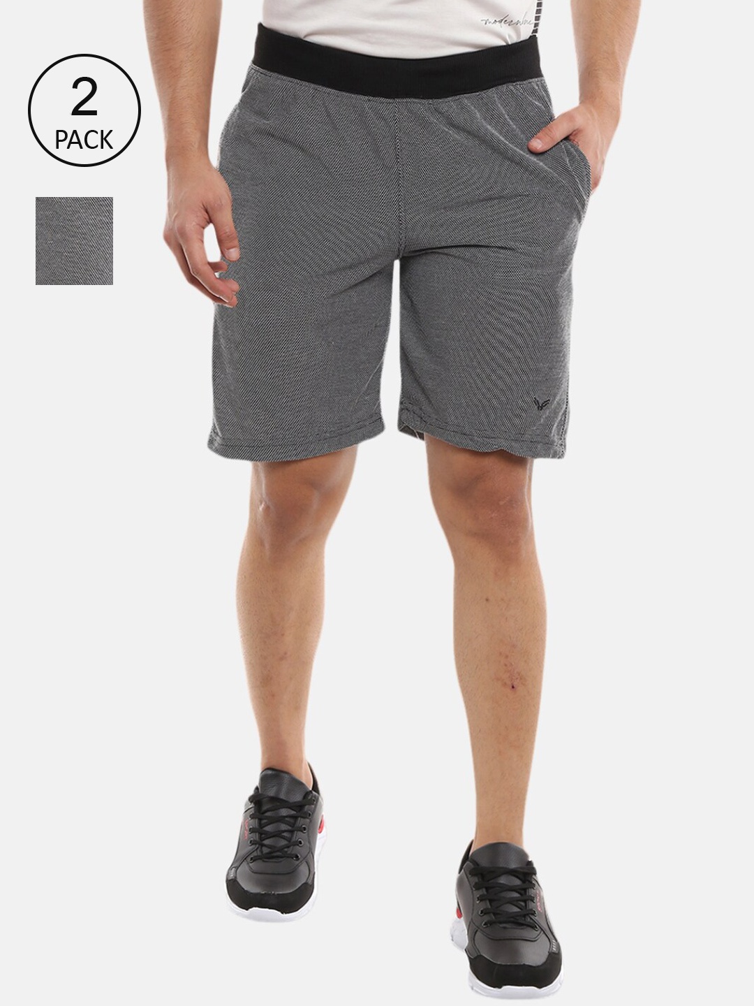 

V-Mart Men Charcoal Sports Shorts