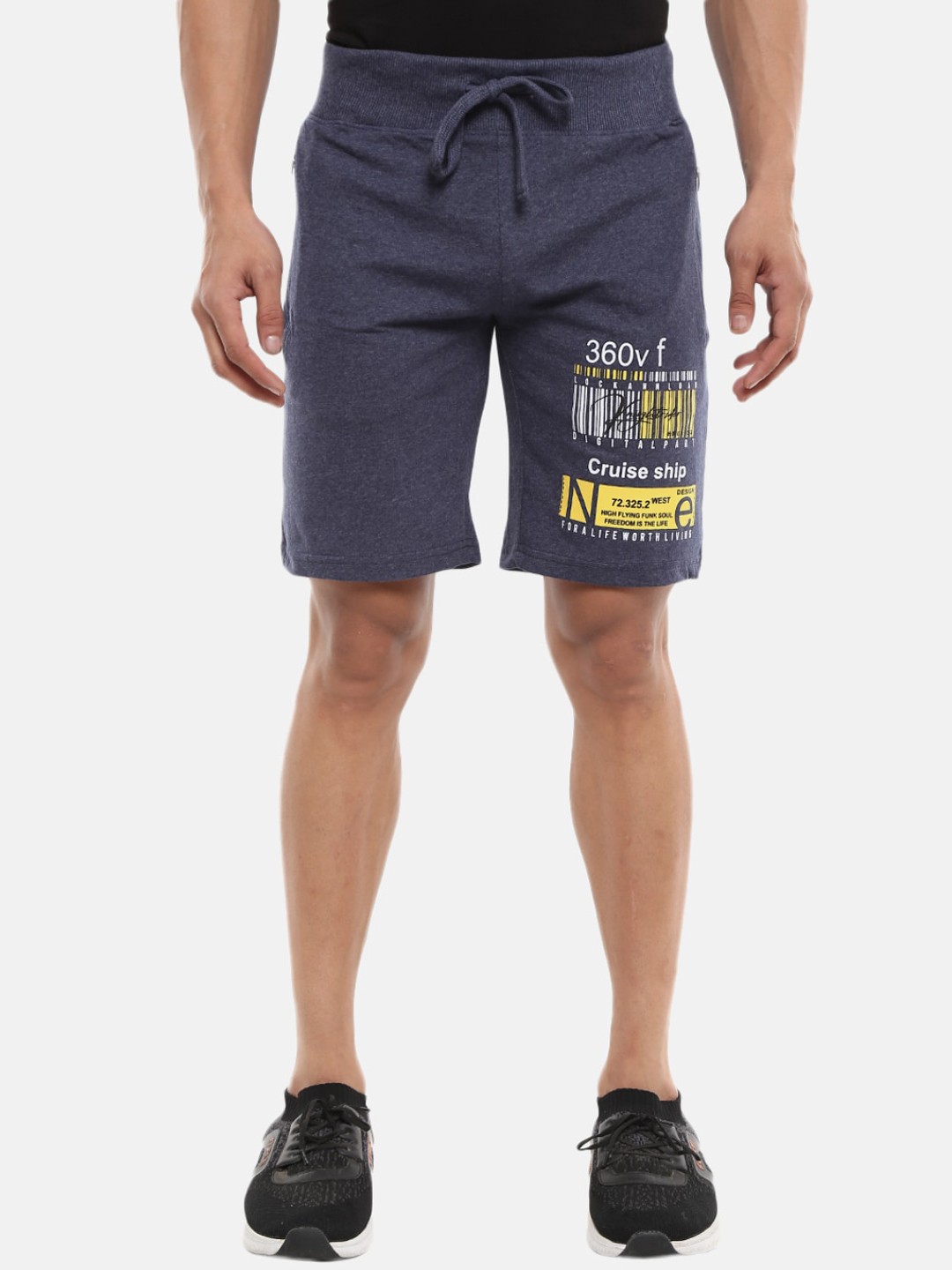 

V-Mart Men Blue Printed Sports Shorts