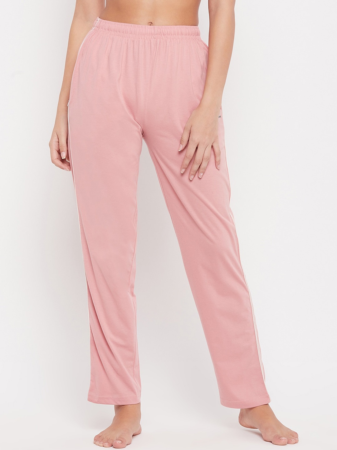 

Okane Women Peach Solid Pure Cotton Lounge Pant