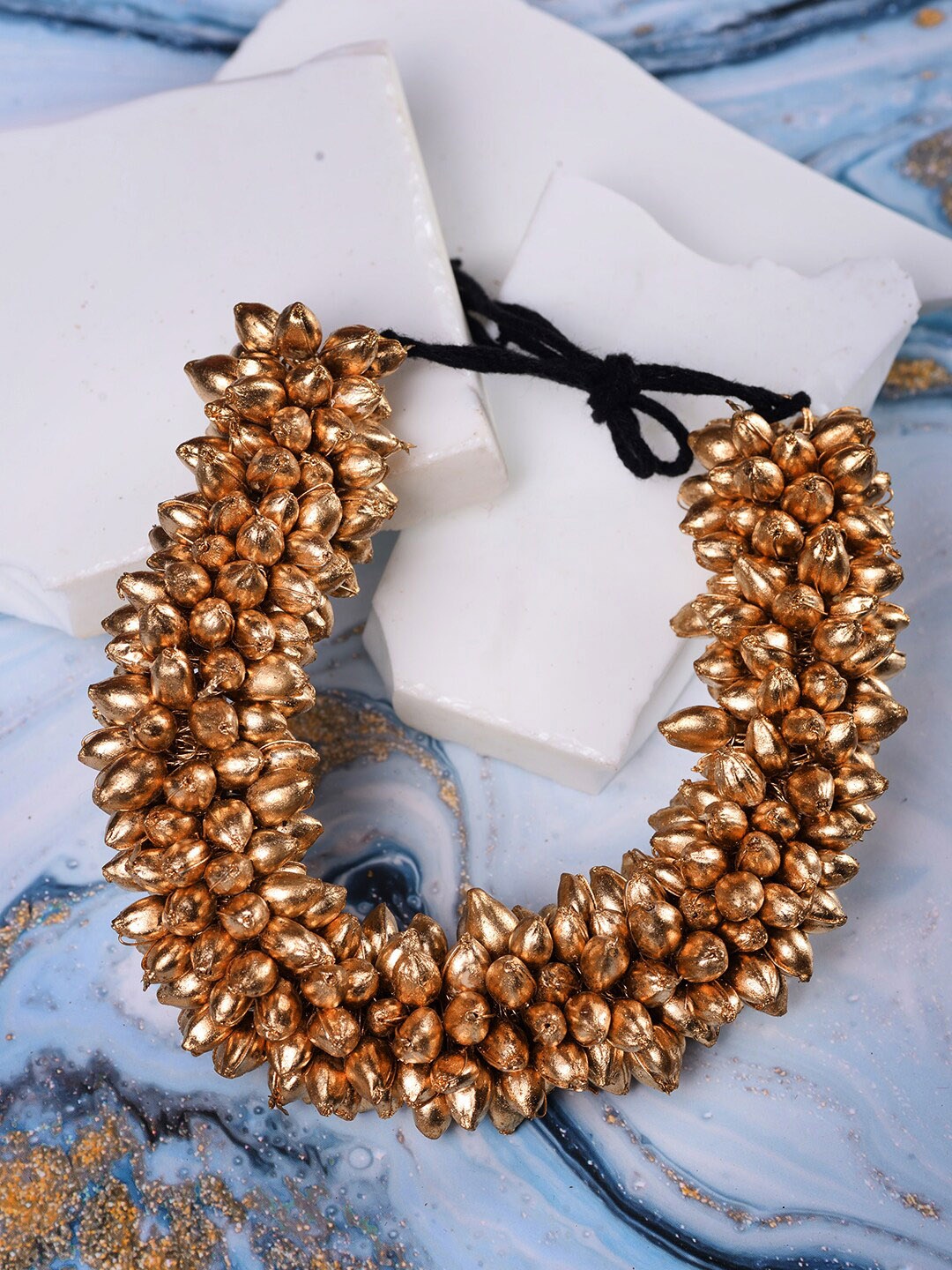 

Saraf RS Jewellery Women Gold-Toned Beaded Ponytail Holders