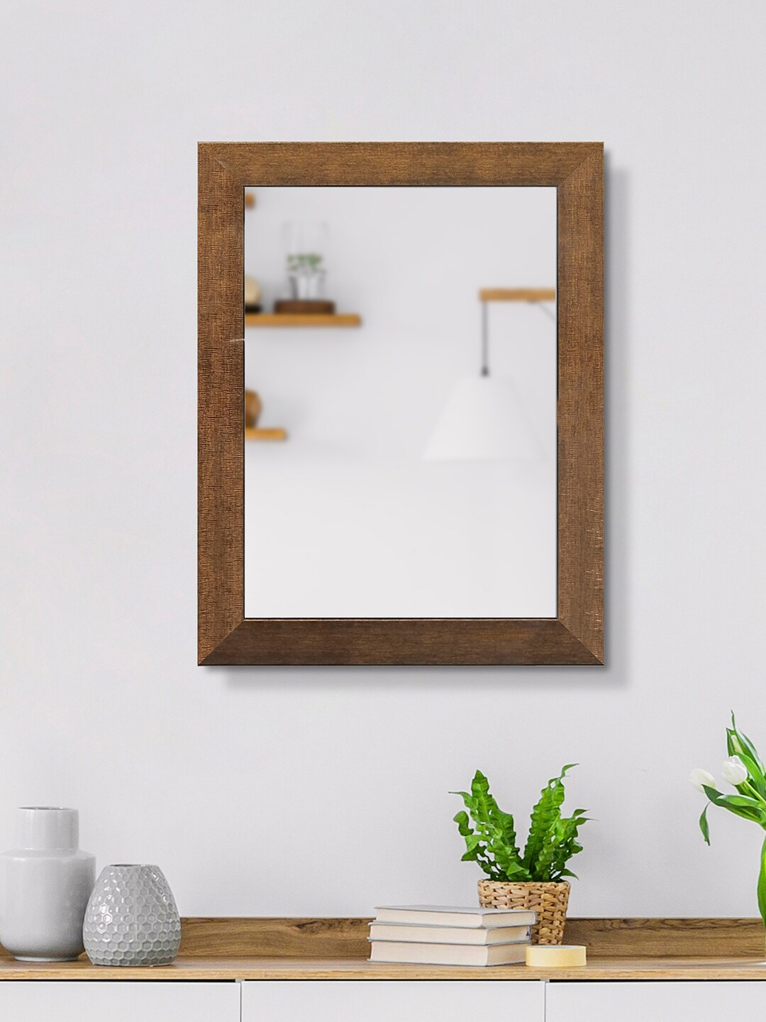 

HomeTown Gold-Toned Textured Frame Wall Mirror