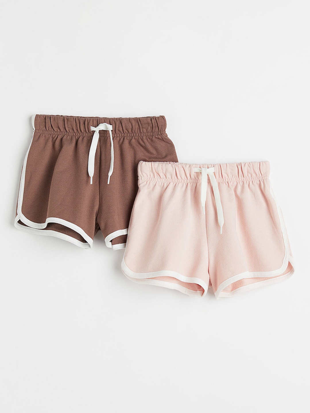 

H&M Girls 2 Pack Sweatshorts, Brown