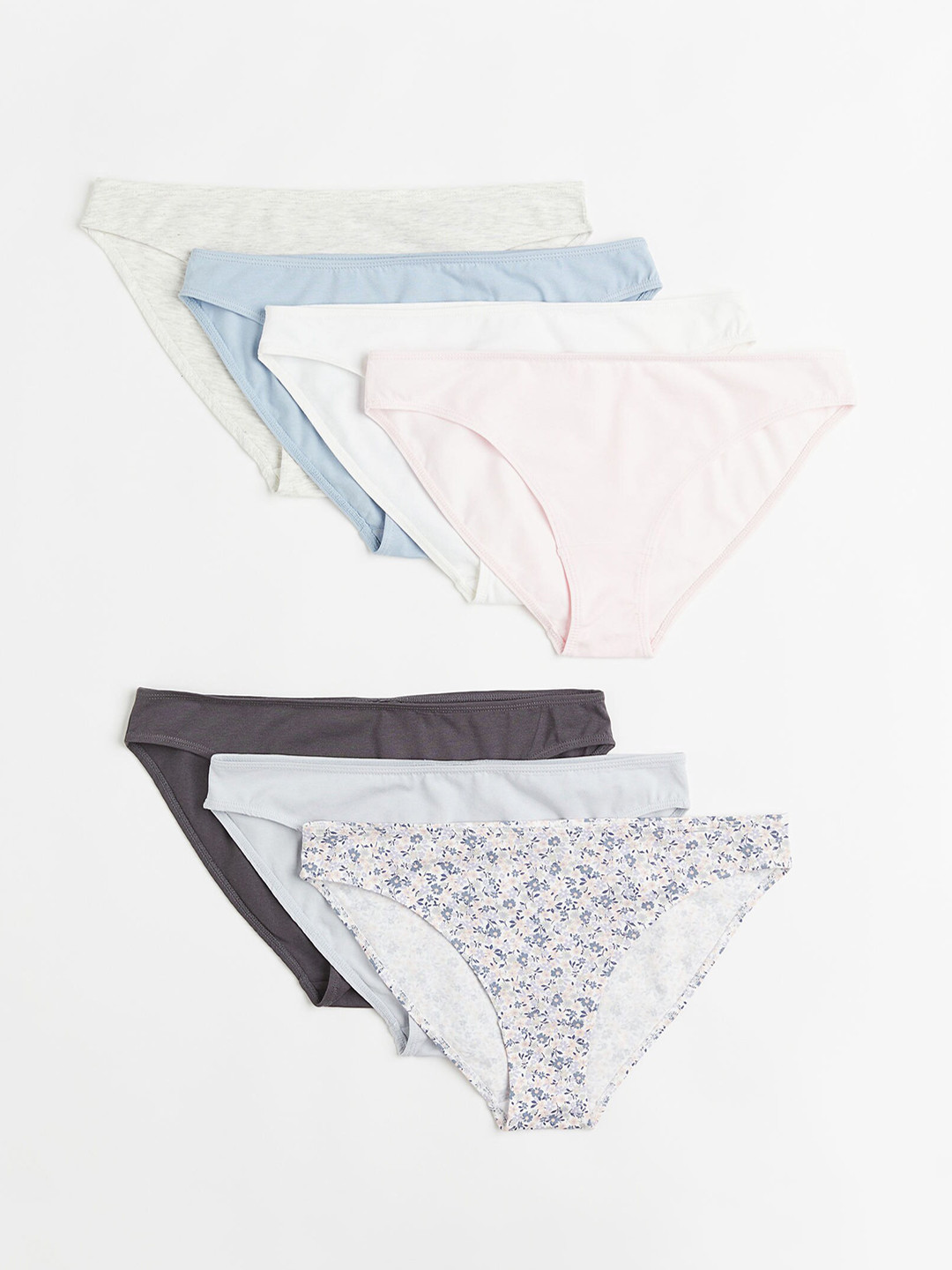 

H&M Women 7-Pack Cotton Bikini Briefs, Multi