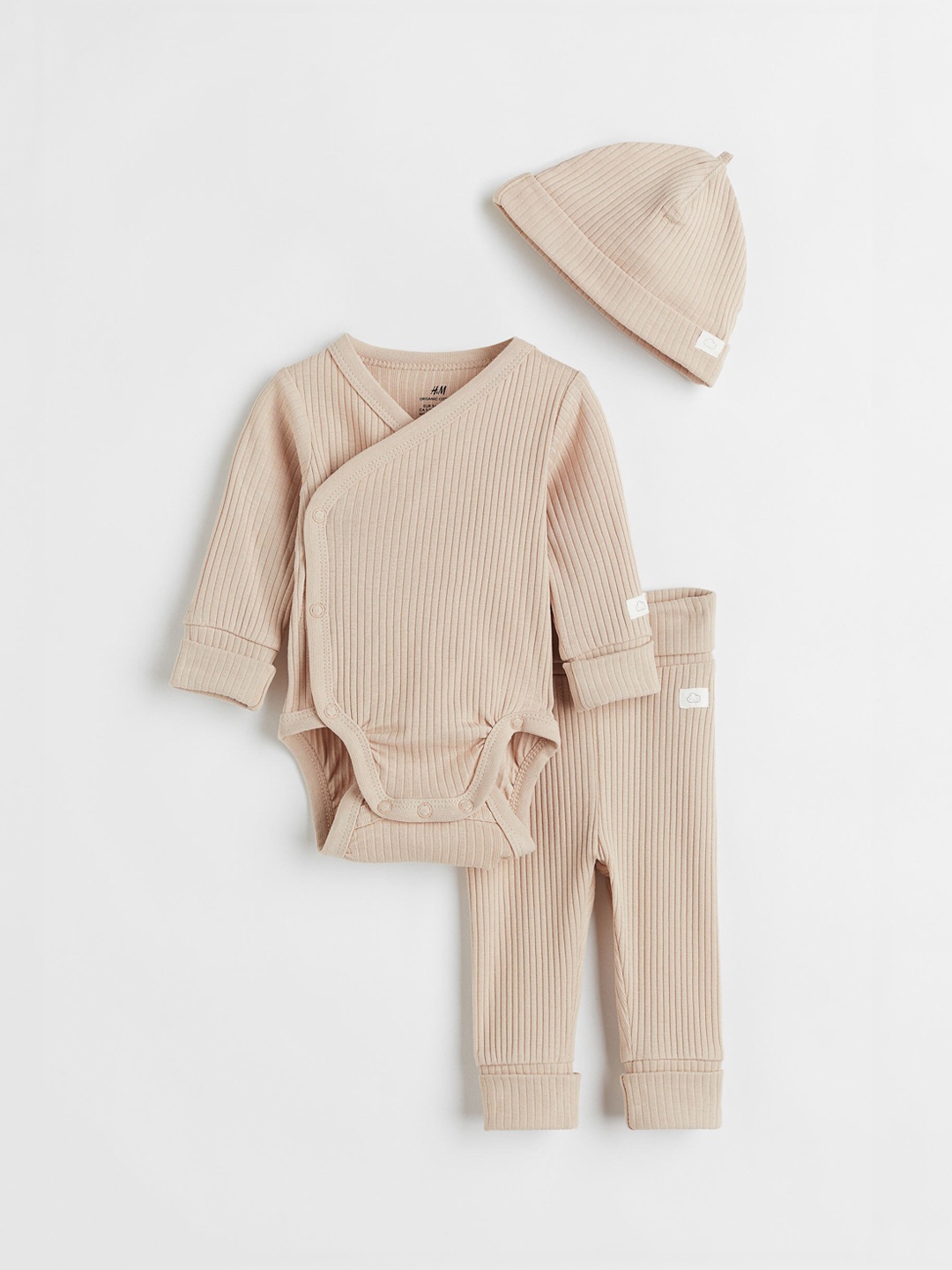 

H&M Girls Beige Cotton Adjustable-Fit Set