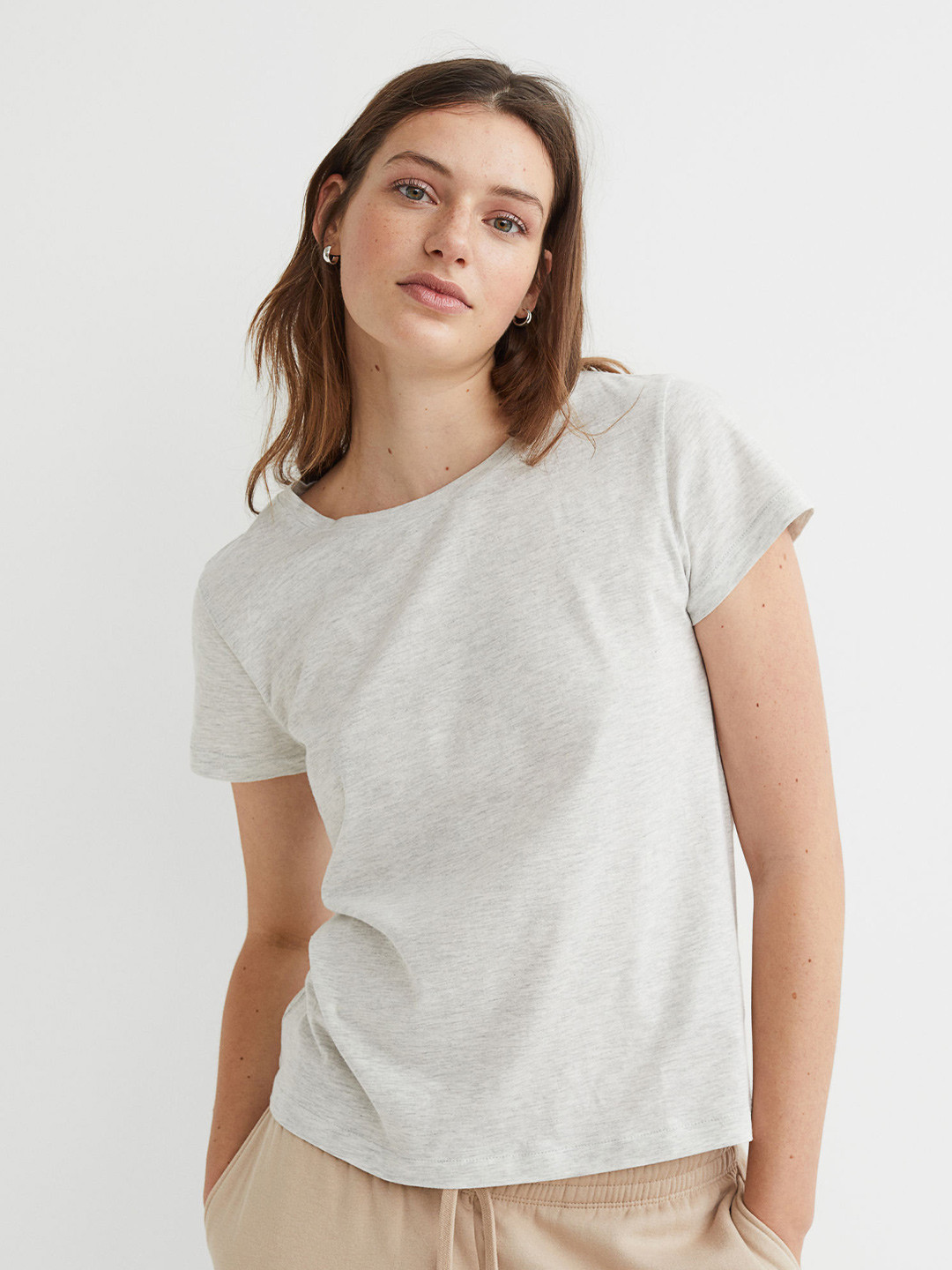 

H&M Grey Cotton T-Shirt