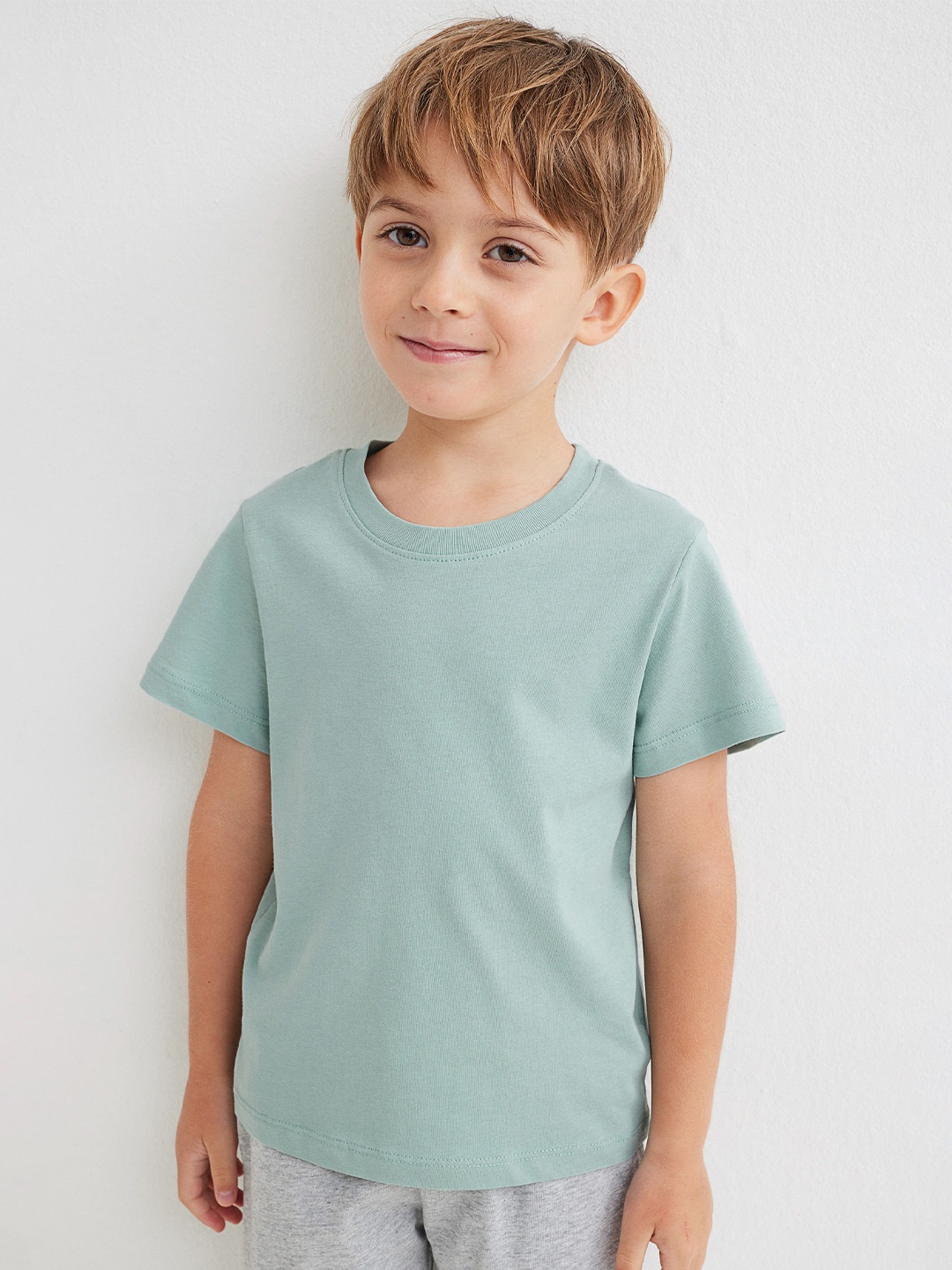 

H&M Boys Green Cotton T-shirt