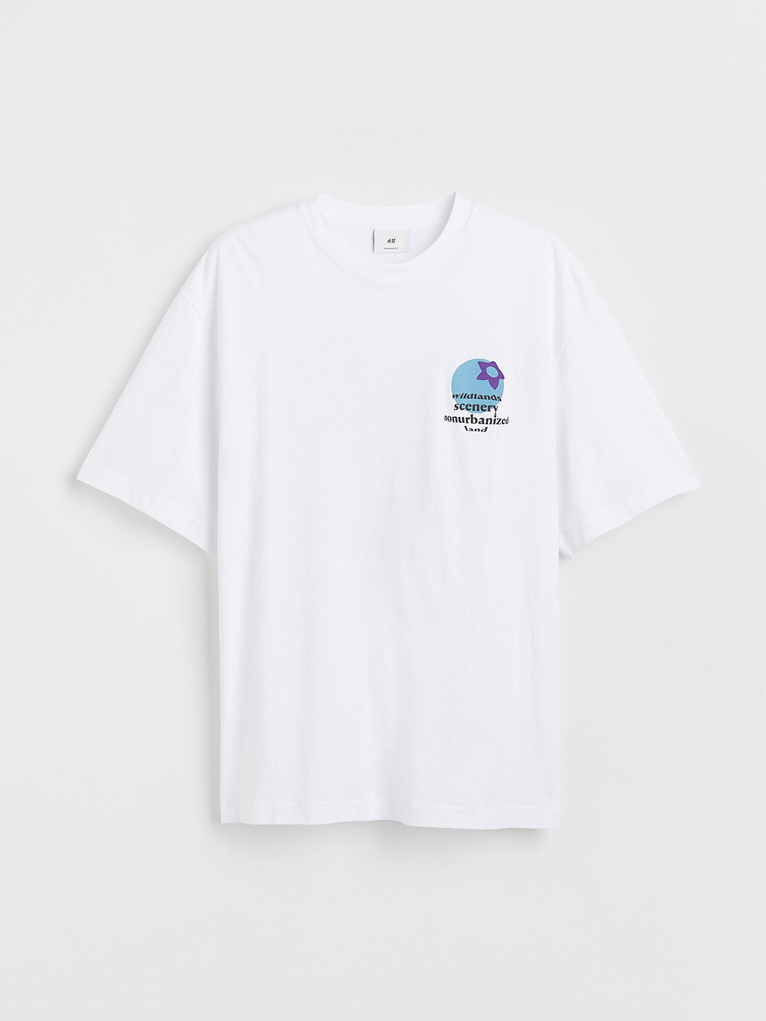 

H&M White Relaxed Fit Cotton T-shirt