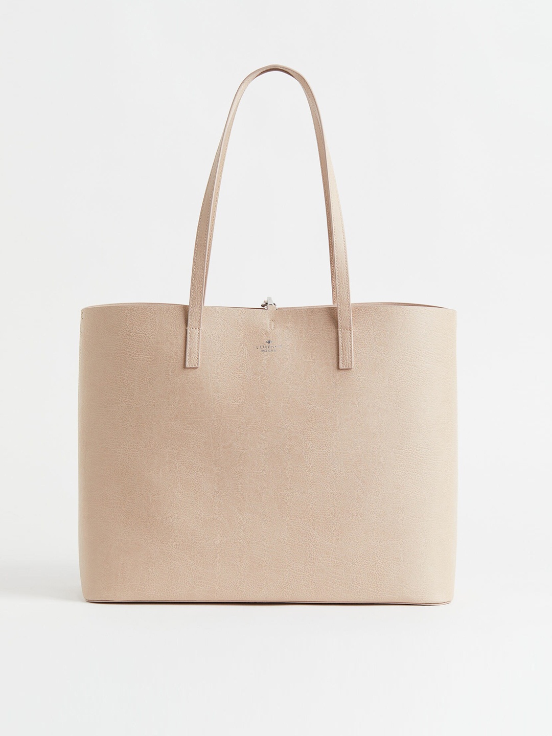 H&M Beige Solid Shopper Bag