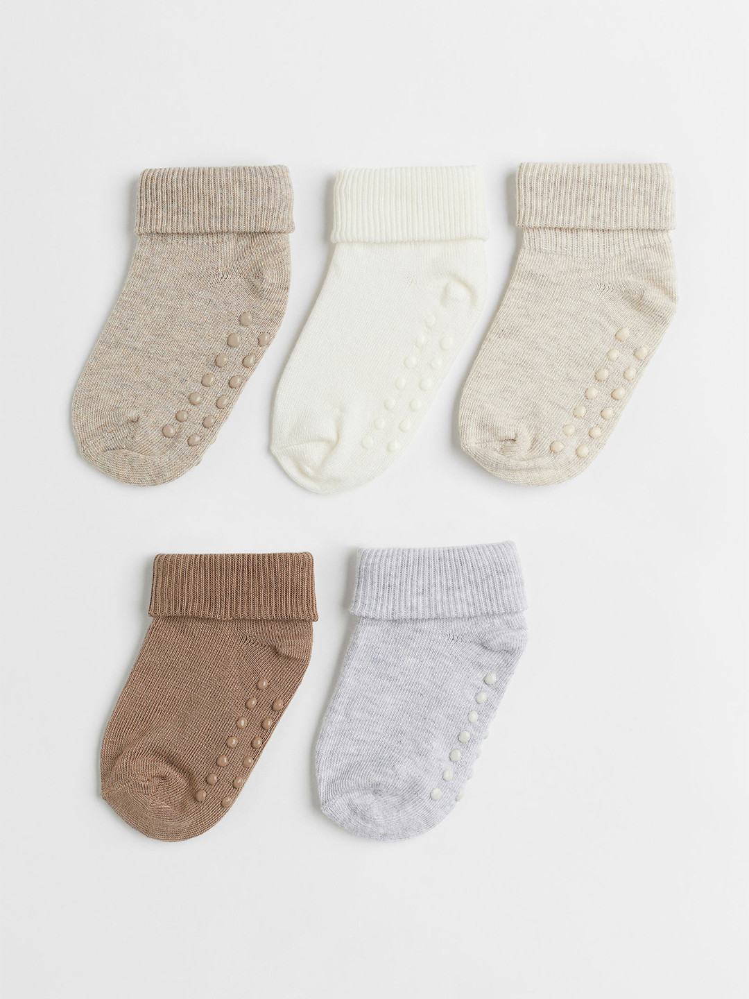 

H&M Boys 5-Pack Anti-Slip Socks, White