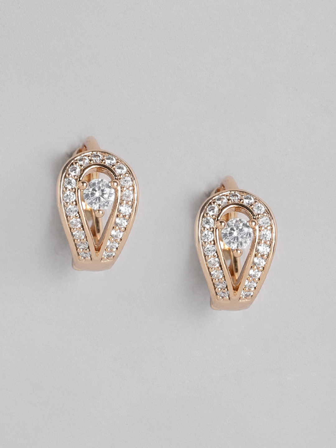 

Peora Gold-Toned American Diamond Studded Studs Earrings