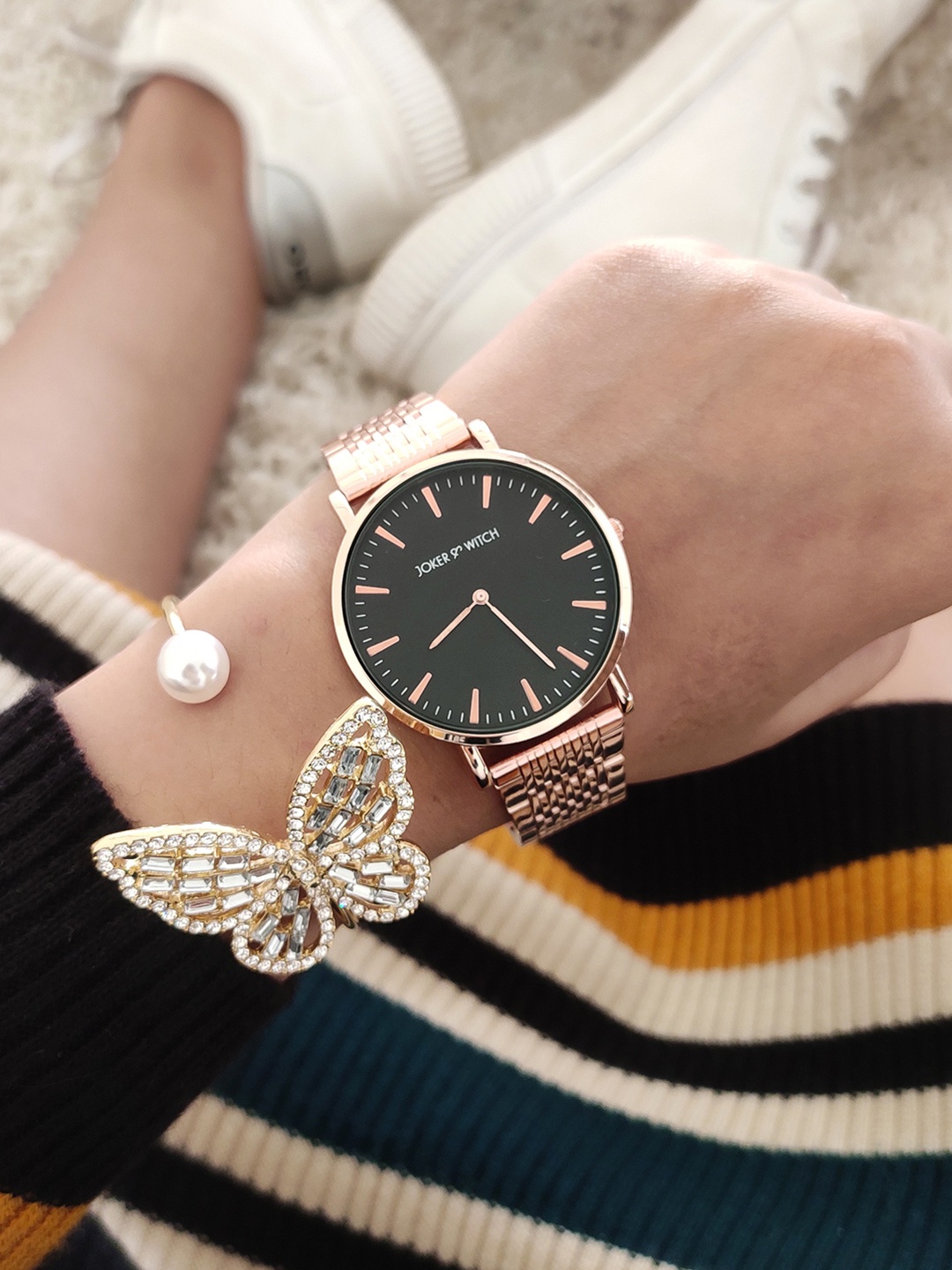 

JOKER & WITCH Women Rose Gold Watch Gift Set