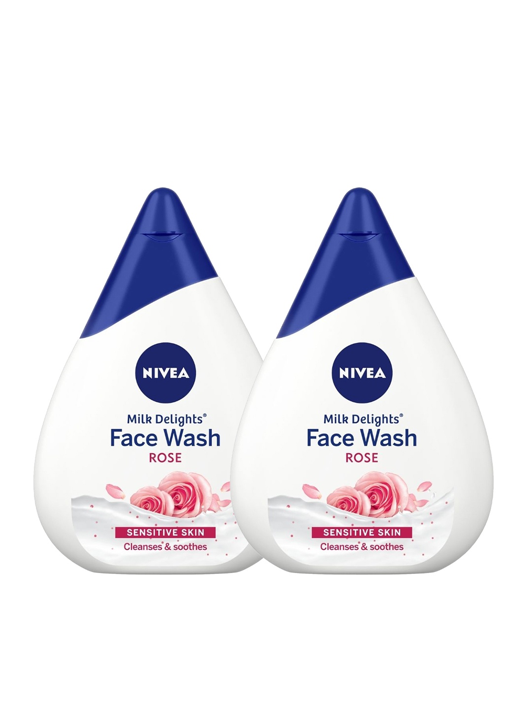 

Nivea Set of 2 Milk Delights Rose Face Wash with Rosewater for Sensitive Skin - 50 ml Each, White