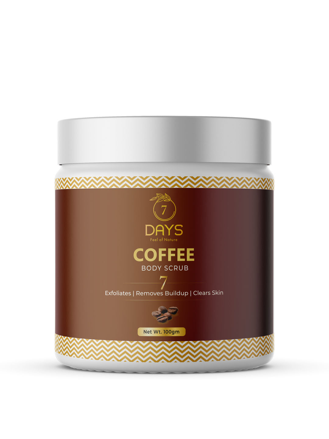 

7 DAYS Coffee Body Scrub for Tan Removal & Soft-Smooth Skin - 100 g, Brown