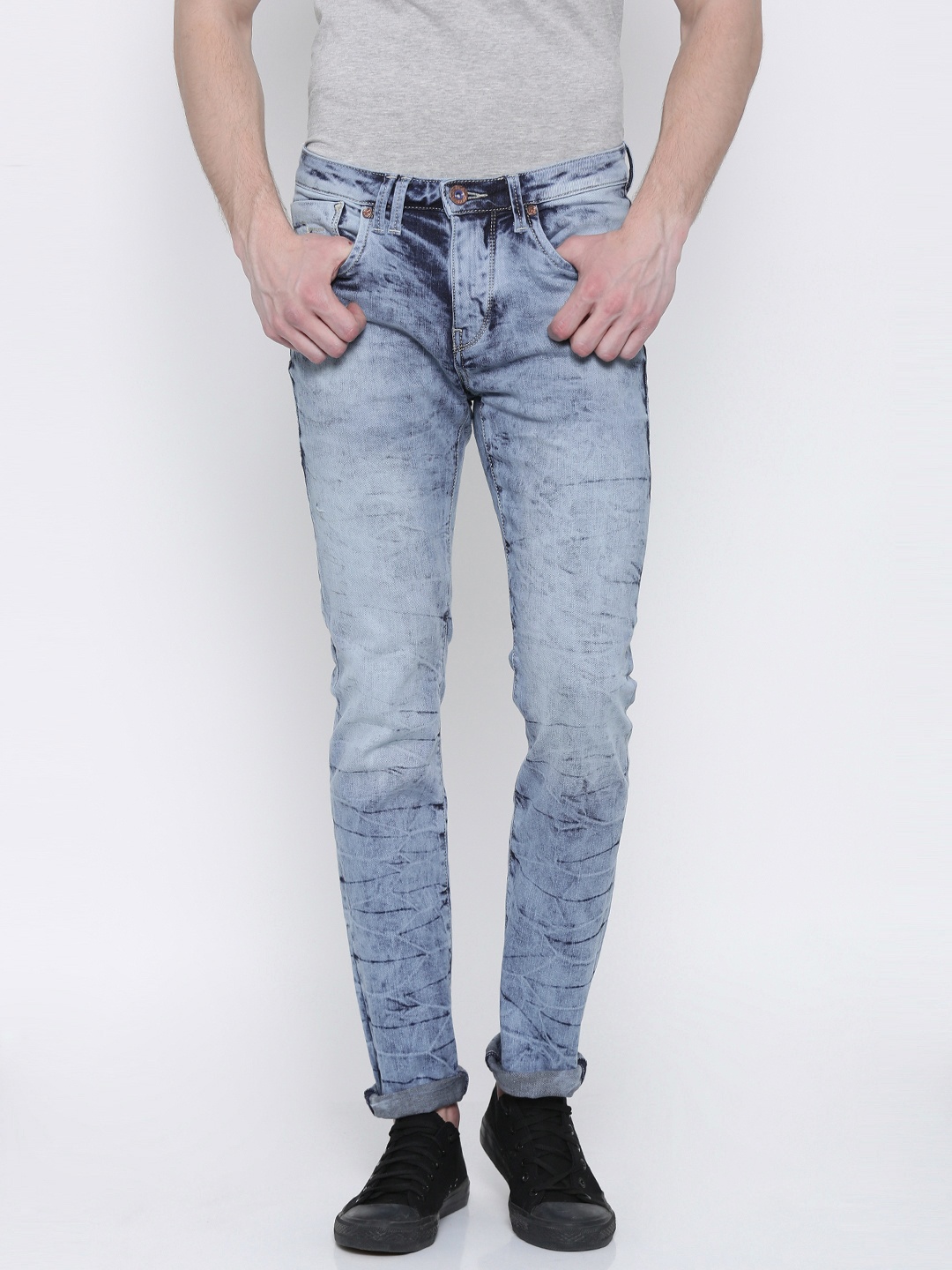 

Flying Machine Men Blue Michael Slim Tapered Fit Stretchable Jeans